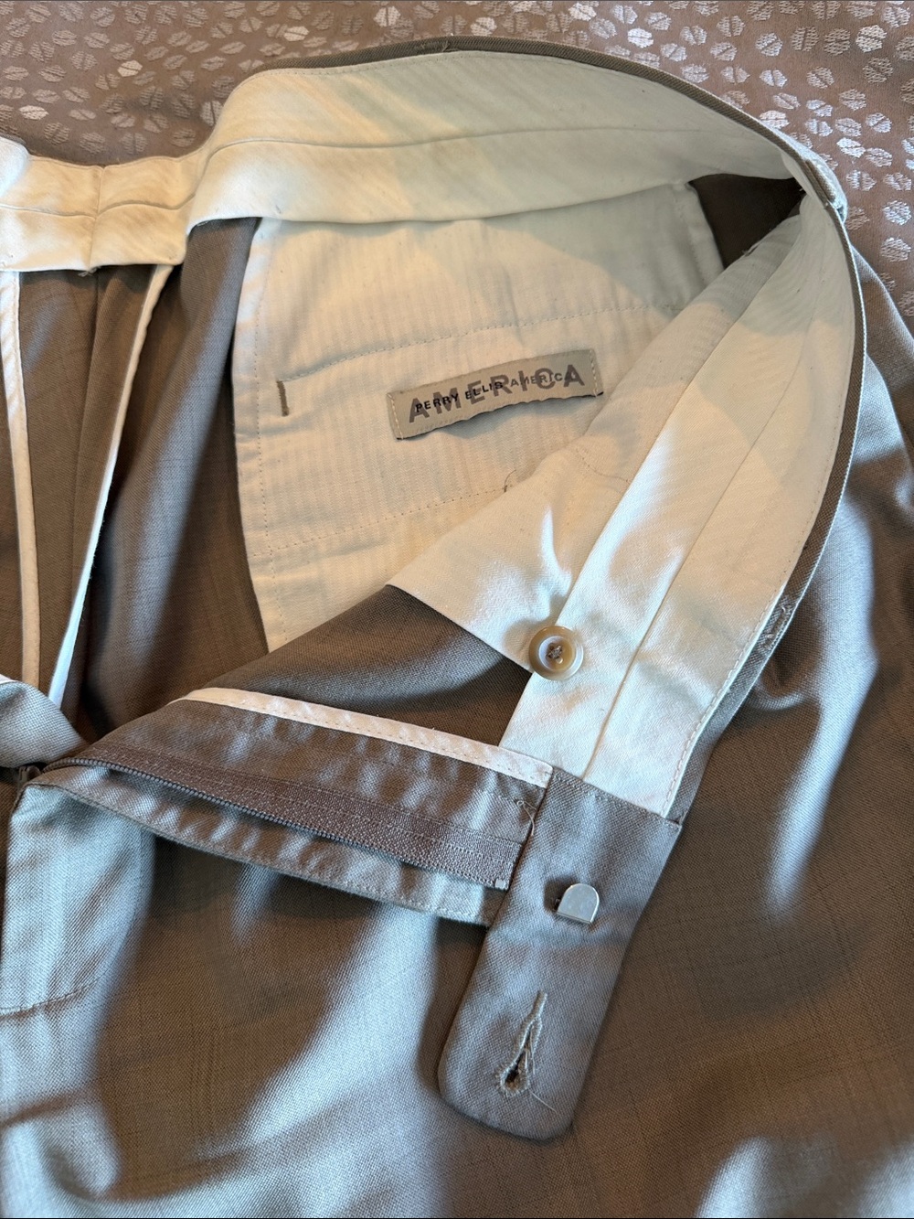 Beige/Taupe suit pant size 38/34 by Perry Ellis collection